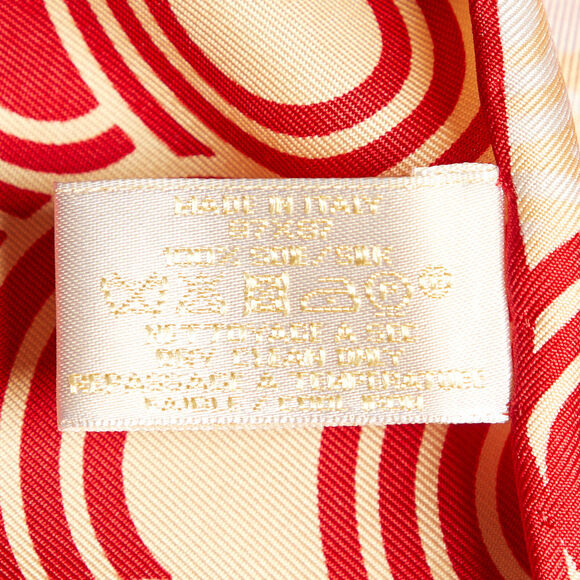 Cartier Red/Yellow Circle Print Silk #138724C33B - Picture 4 of 5